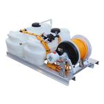 25 Gallon Dual Tank Skid Sprayer with Reel - Image 1